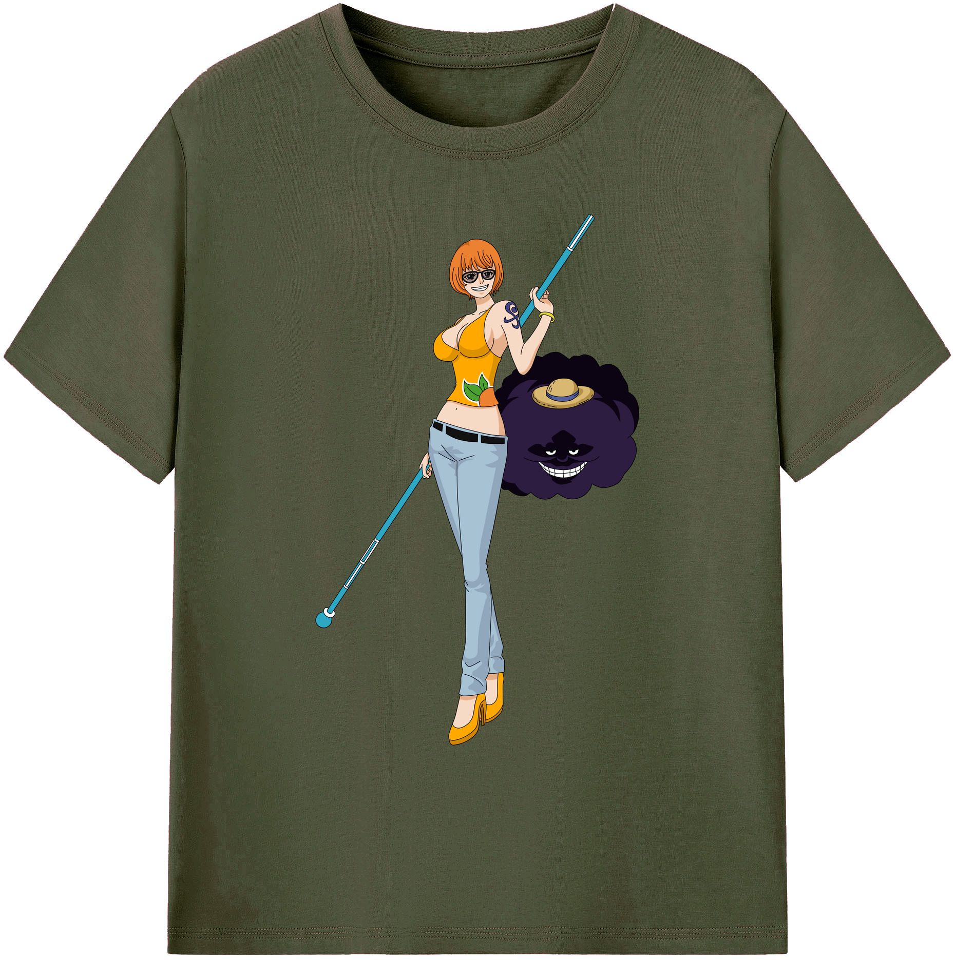 ワンピース ナミ ONE PIECE Nami 綿100％ メンズ半袖Tシャツ｜肌触りやわらか＆通気性